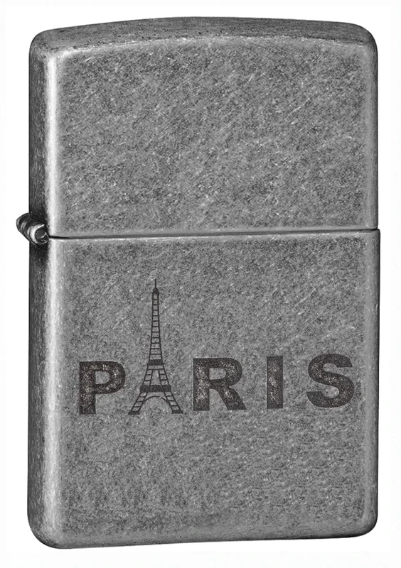 Zippo Lighter, Metal, Antique Silver, One Size
