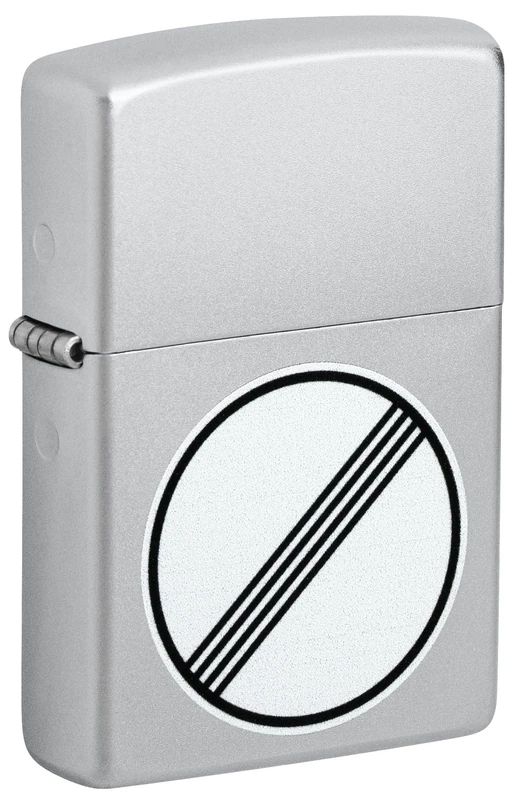 Zippo Windproof Lighter - Highway Unlimited, Satin Chrome, Colour Image, Refillable, Reusable, Windproof Design, Gift Box, Made in USA
