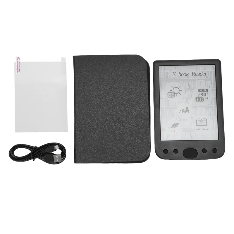 BONKZEBU E Reader,Large Touch Screen Touch Screen E Reader,HD Digital E,with Protective Case 2500mAh Battery Support Up To 32G (4G)