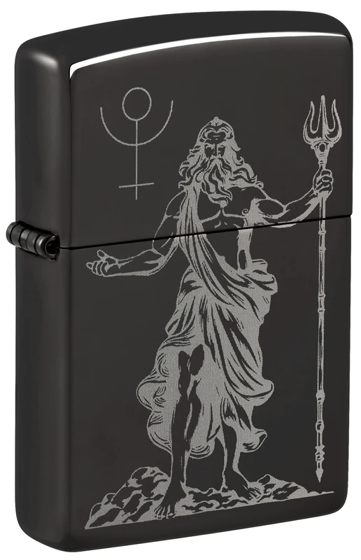 Zippo Lighter, Metal, High Polish Black, One Size