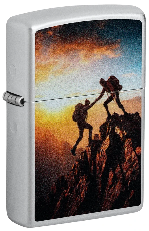 Zippo Lighter, Metal, Satin Chrome, One Size
