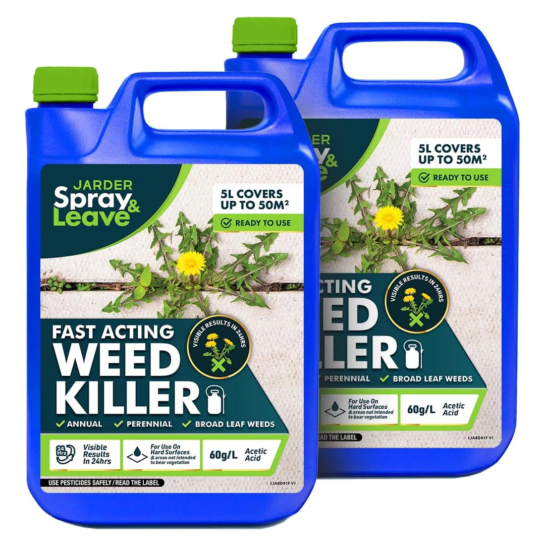 Jarder Fast Acting Strong Weed Killer for Hard Surfaces 5L - Kills Weeds in 24 hours - Ready to Use Formula - Glyphosate Free - 5L covers 50m2 (2)