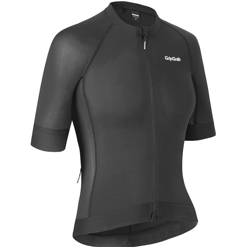 GripGrab PACR Short Sleeve Cycling Jersey Summer MTB Road Gravel Bike Women's Cycle Jersey Aero Bike Shirt Women Tight Black