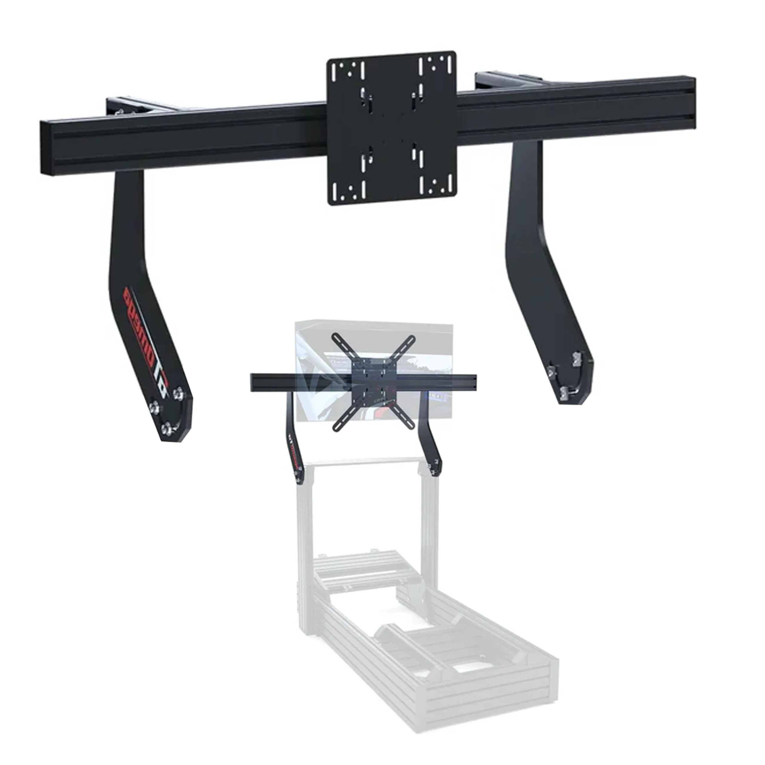 GT Omega PRIME Integrated Monitor Mount - Fully Adjustable & Upgradable, Provides Stability, for An Immersive Sim Racing Experience