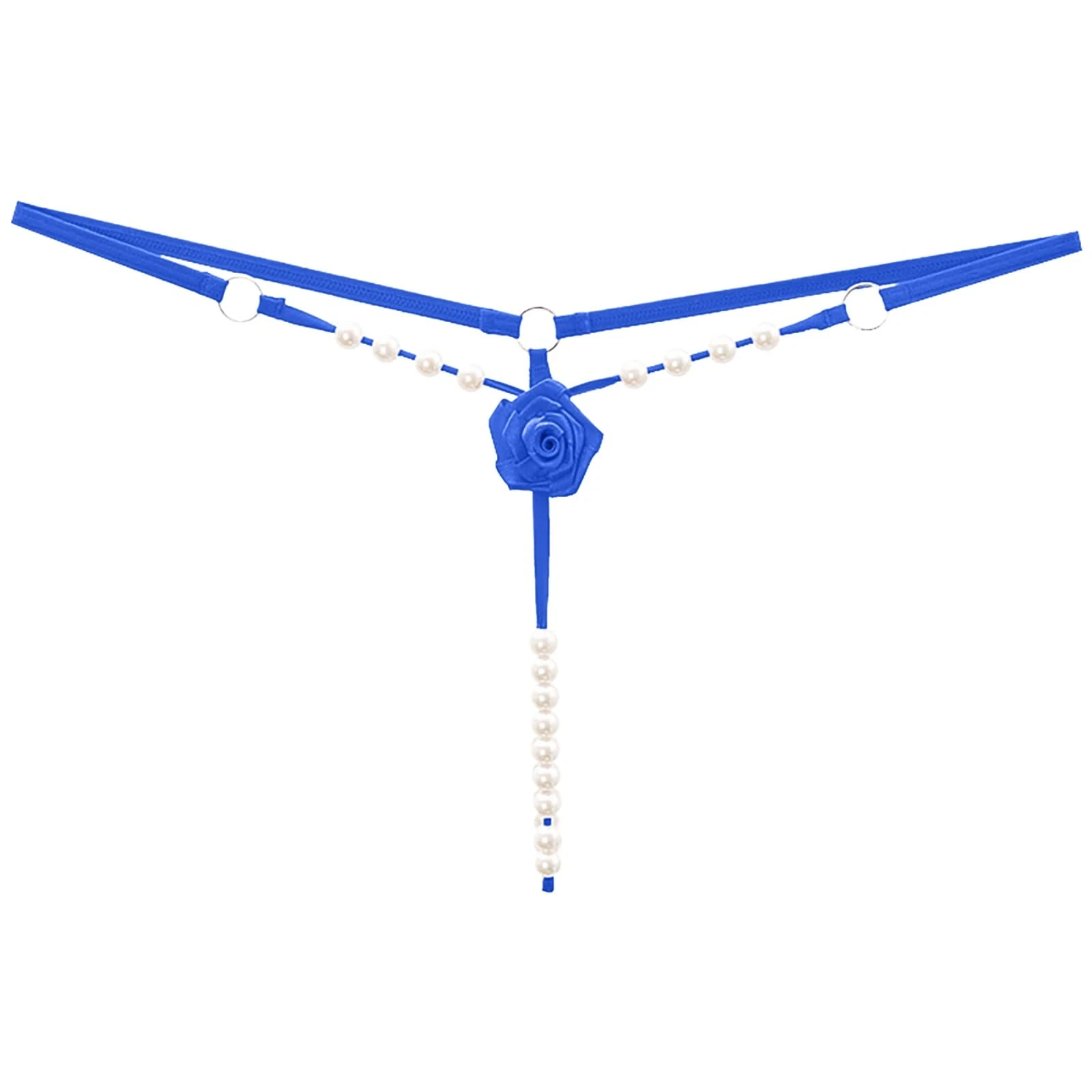 Womens Slutty Panties Cutout Pearl Cute Hipsters Underwear for Women Soft Sexy Tummy Control Underpants Crotchless Flower Low Rise Lingerie Bikini Panties Breathable Stretch Blue