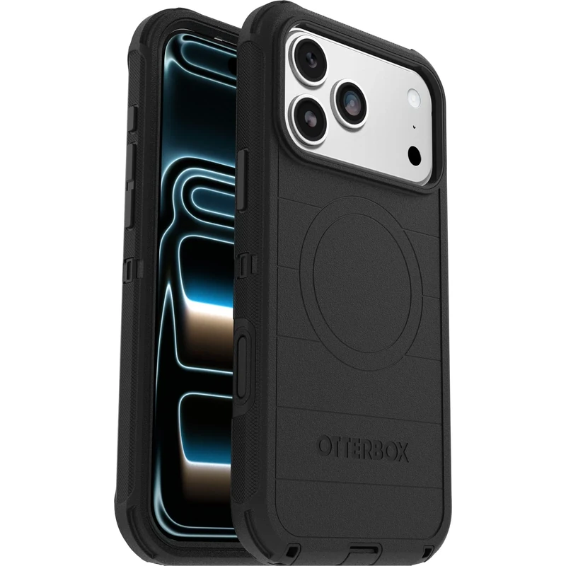 OtterBox Defender Series Pro MagSafe Case for iPhone 17 Pro Max, Shockproof, Drop Proof, Ultra-Rugged, Protective Case, 7x Tested to Military Standard, Black, Non-Retail Packaging