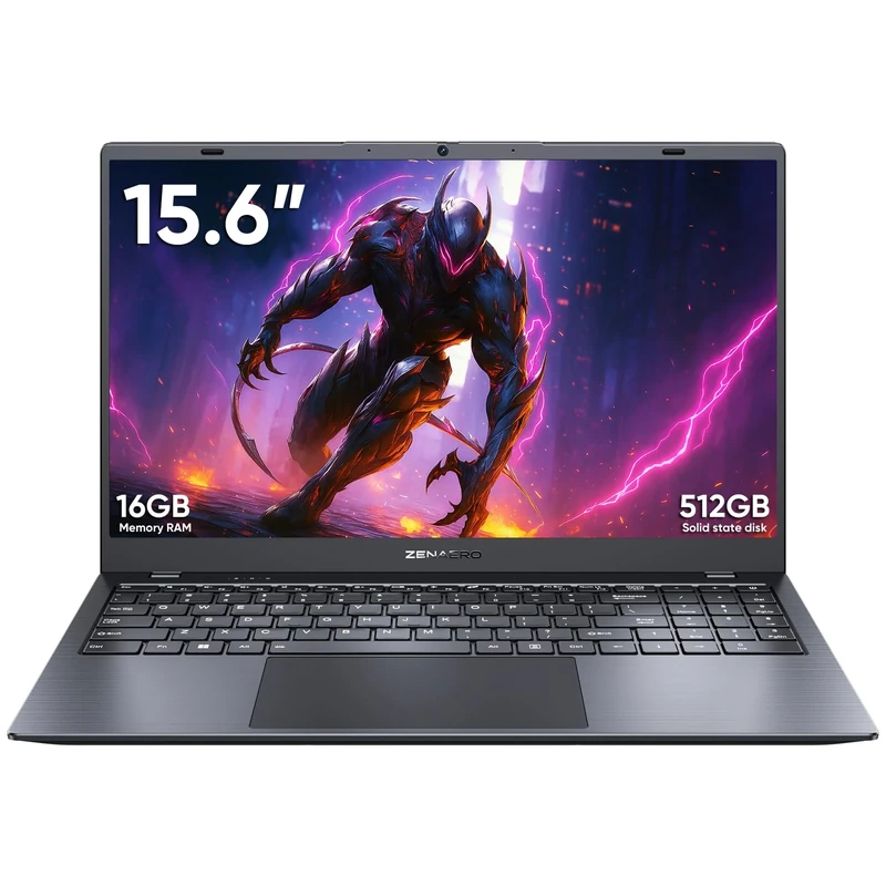 ZENAERO 15.6" Windows 11 Pro Laptop PC with 16GB RAM 512GB SSD, N5095 (up to 2.9GHz) 丨 FHD IPS Display丨USB A丨HD Port丨Wi-Fi 5丨BT5.1 Ultra Thin and Light Notebook Computer