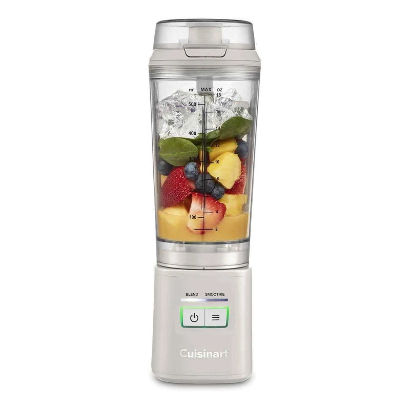 Cuisinart Blast & Go Portable Blender | USB-C | 500ml BPA Free | 20,000 RPM | Frozen Fruit & Nut Blender | Healthy Smoothies | 20 Uses Per Refill | Compact, Leak Proof