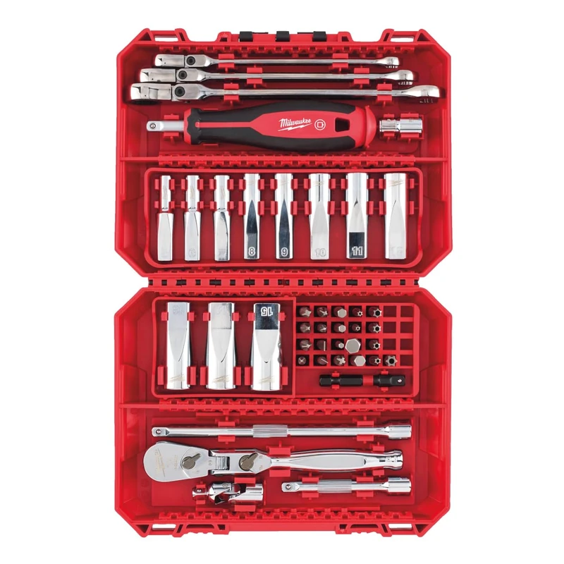 Milwaukee 4932498382 42pc 1/4" Drive Ratchet, Spanner & Deep Socket Premium Set