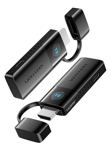 VENTION Mini Wireless HDMI Transmitter and Receiver 1080P@60Hz, Wireless HDMI 165FT/50M, 5G, Plug & Play for Streaming Video from Laptop/PC to Monitor/Projector/TV