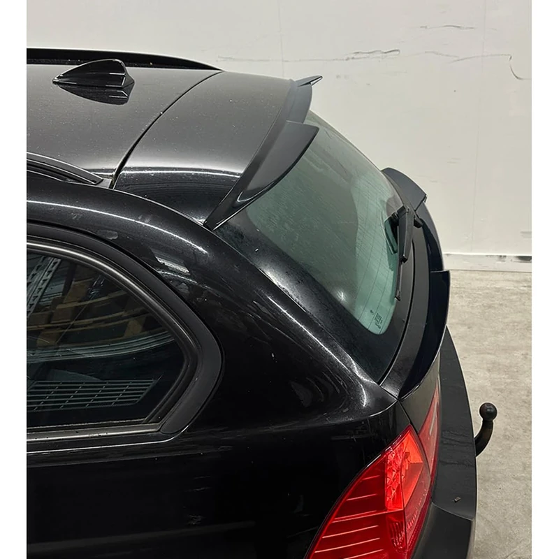 AutoStyle Lower mid rear spoiler compatible with BMW 3-Series E91 Touring 2005-2012 (ABS Glossy Black) - Image 1