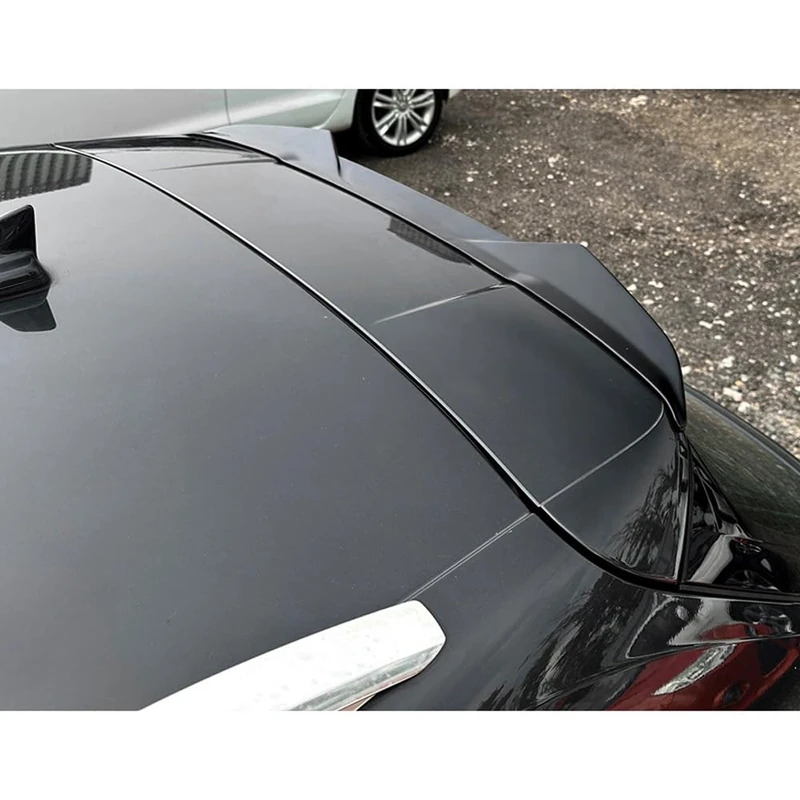 AutoStyle Roof spoiler (Spoiler Cap) compatible with Audi A4 (B9) Avant S-Line/S4 2015-2024 (ABS Glossy Black)