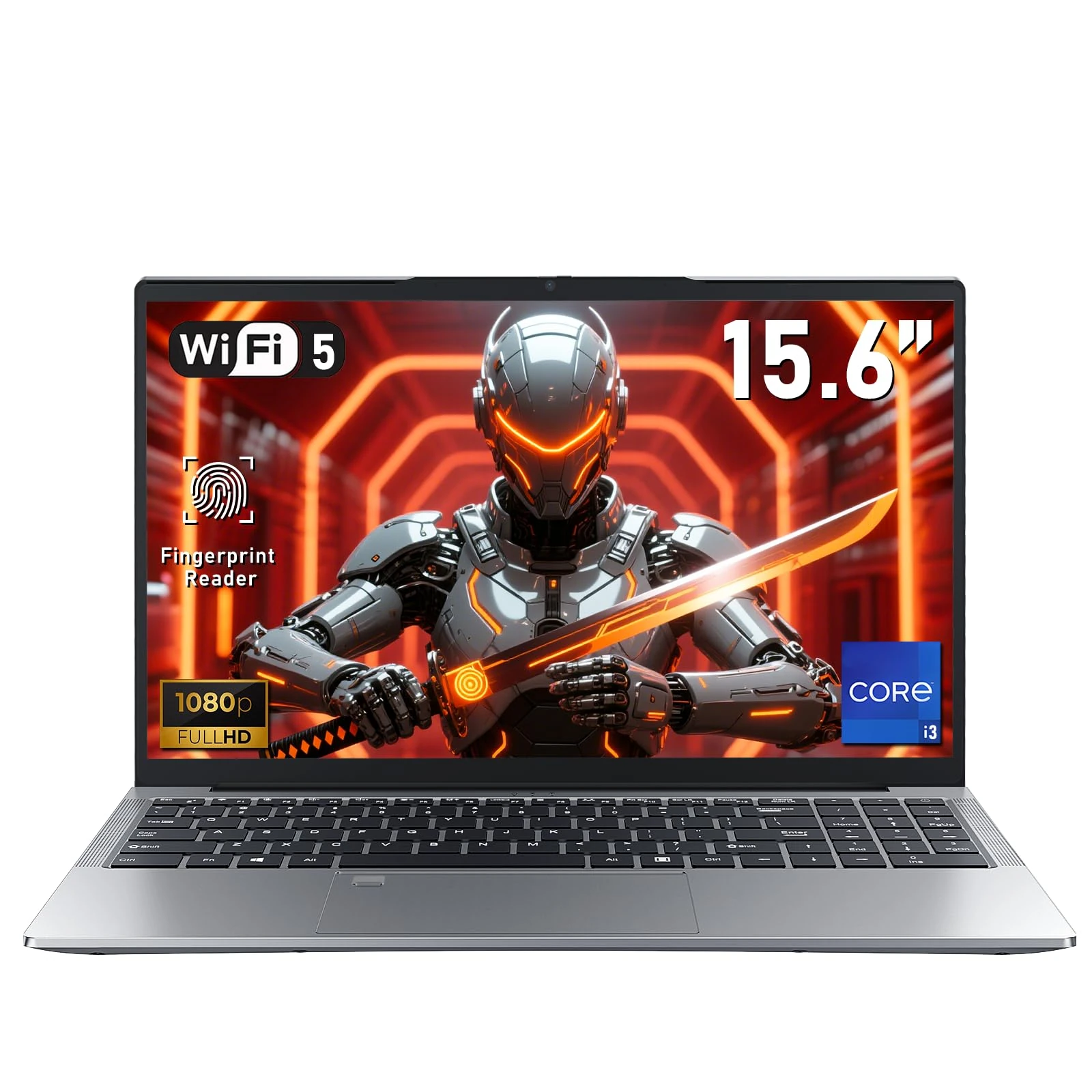 NAIKLULU 15.6 Inch Cheap Gaming Laptop 2025, Processor i3-1025G1 (1.0 to 3.4GHz) RAM 16GB SSD 512GB Gamer Laptop Pc Computer, Metal Case/Fingerprint Reader/Webcam/Backlit Keyboard/Touchpad/TF Card