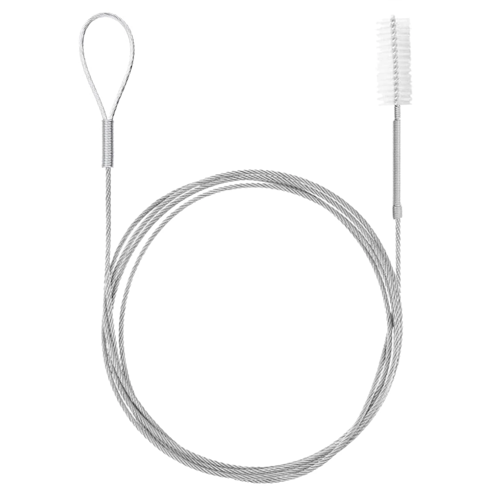 1 PCS Flexible Feeding Tube Cleaning Brush,Drain unblocker Tool,Shower Drain unblocker,Long Thin Cleaning Brush,Pipe Cleaners Plumbing for Refrigerator,Aquarium,Pipe,Kitchen(150CM,White)