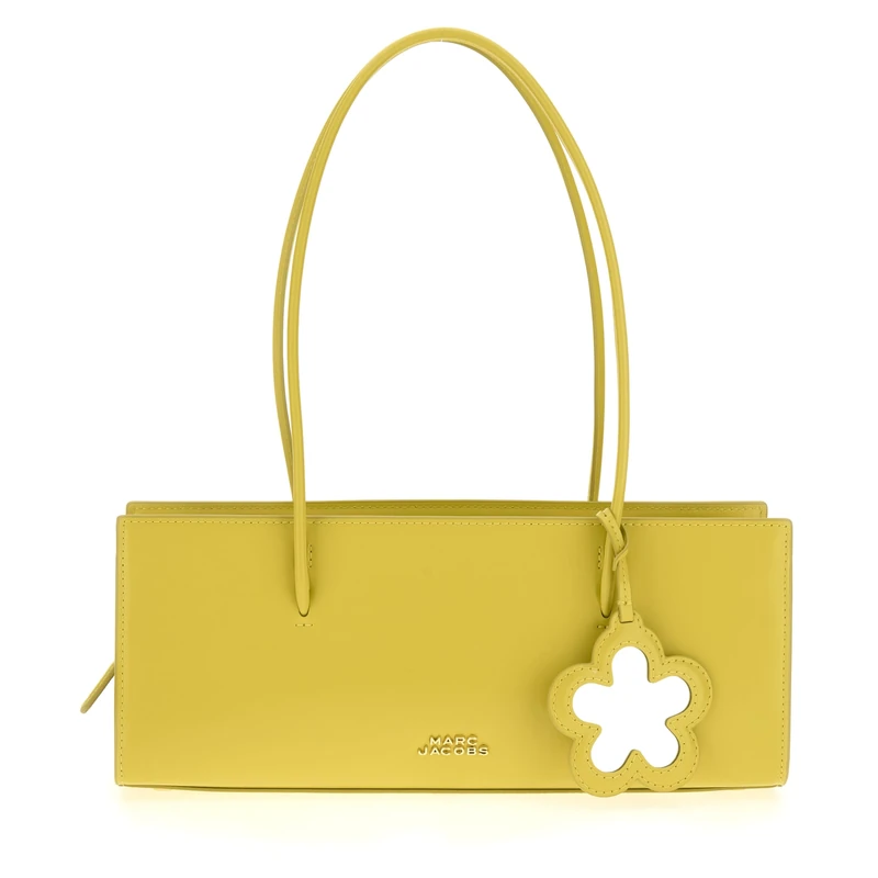 MARC JACOBS Women's The Mirror Satchel Bag, Joy Yellow, 32 × 8 × 10