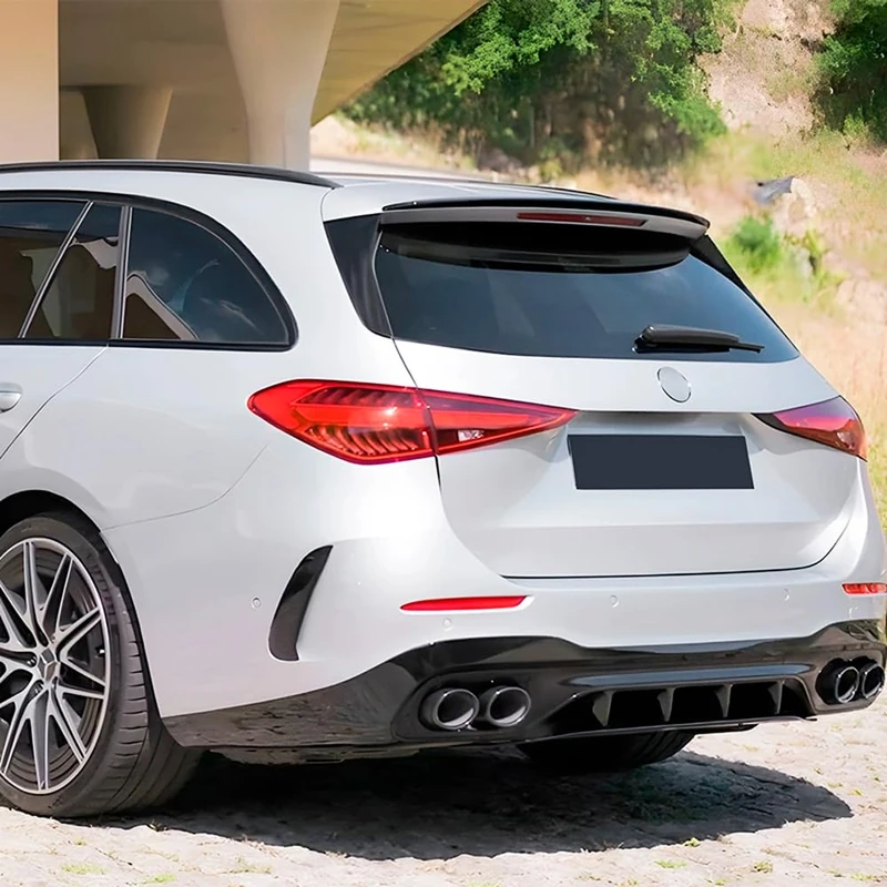 AutoStyle Roof spoiler (Spoiler Cap) compatible with Mercedes C-Class W206 Kombi 2021- (ABS Glossy Black)