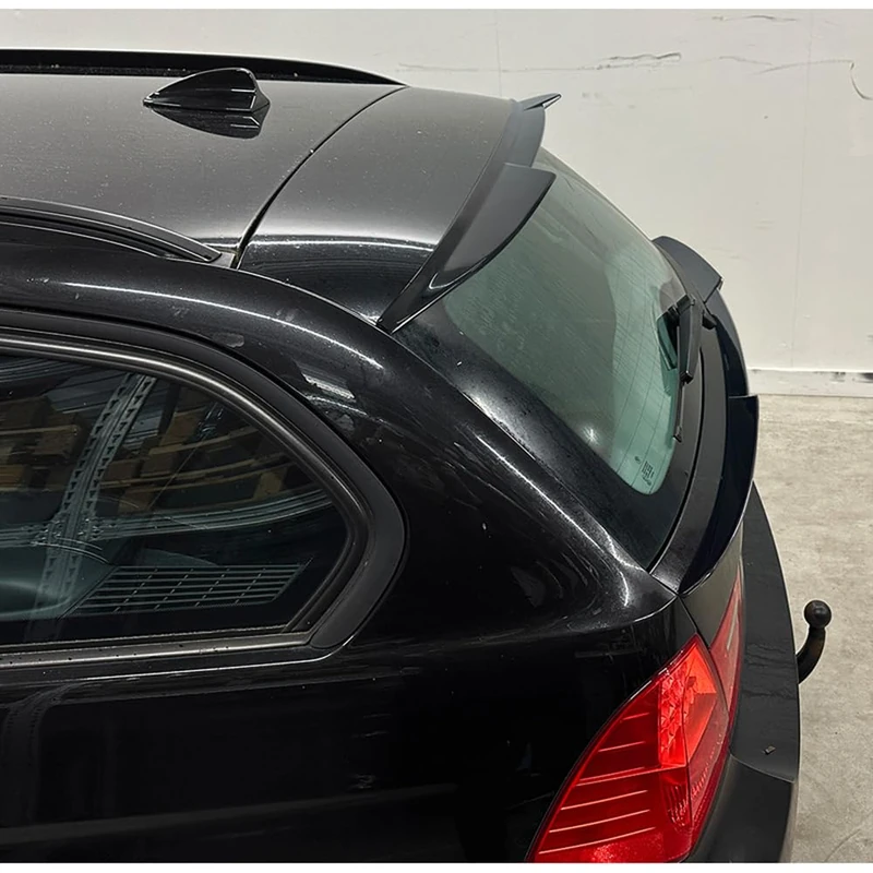 AutoStyle Roof spoiler (Spoiler Cap) compatible with BMW 3-Series E91 Touring 2005-2012 (ABS Glossy Black)