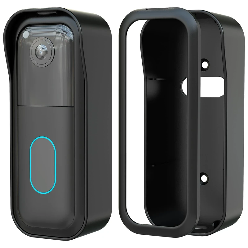 Blink Doorbell Mount, Adhesive Door Mount for New Blink Doorbell Camera 2nd Gen, Easy 2-Way Installation with Strong Tape & Screws, No Drilling, No Sensor Blockage, Black