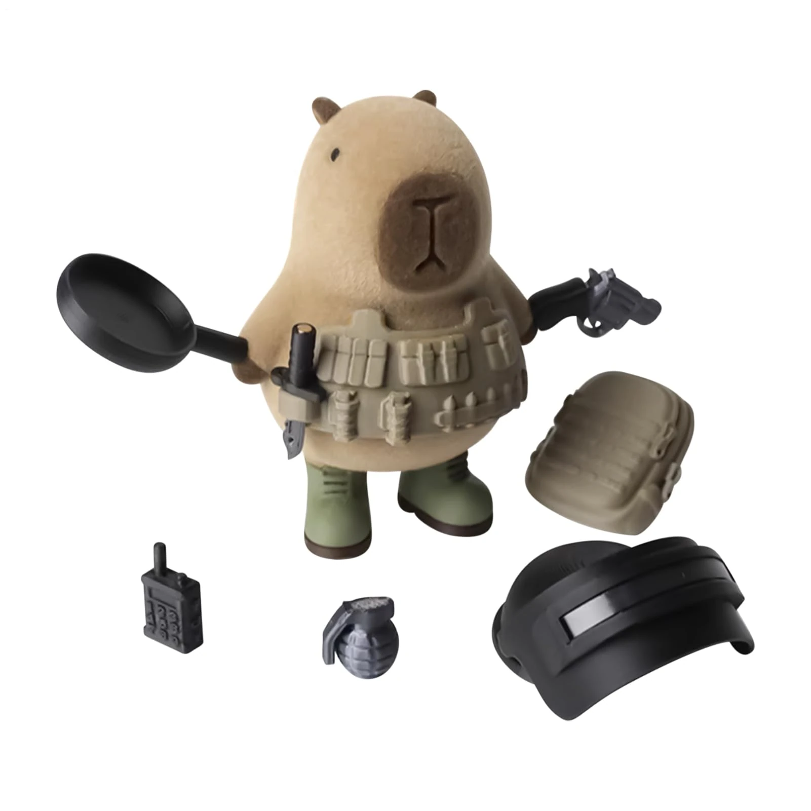 Magnetic Capybara Special Forces Desktop Toy - 3D Printed Detachable Animal Ornament, Cute Miniature Collectible for Office Desk Decor | Unique Gift