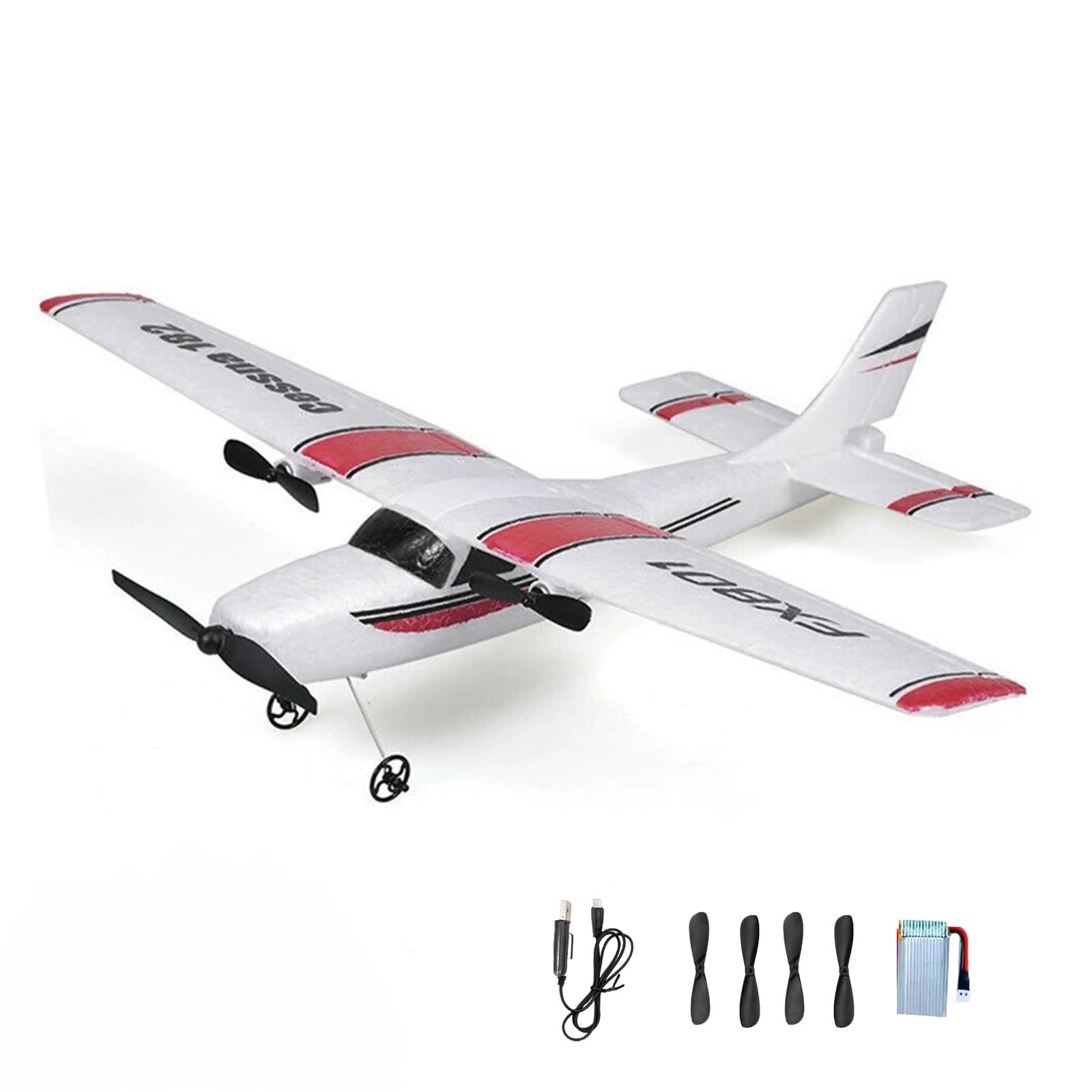 Remote Control Airplanes, RC Planes for Kids & Beginners, 2.4GHz Remote Control Airplane Fighter Jet, Easy to Fly RC Glider, Airplane Toy Birthday Gifts for Kids Boys (A)