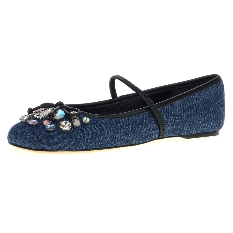 Marc Jacobs The Sabrina Ballerina Indigo 8 UK