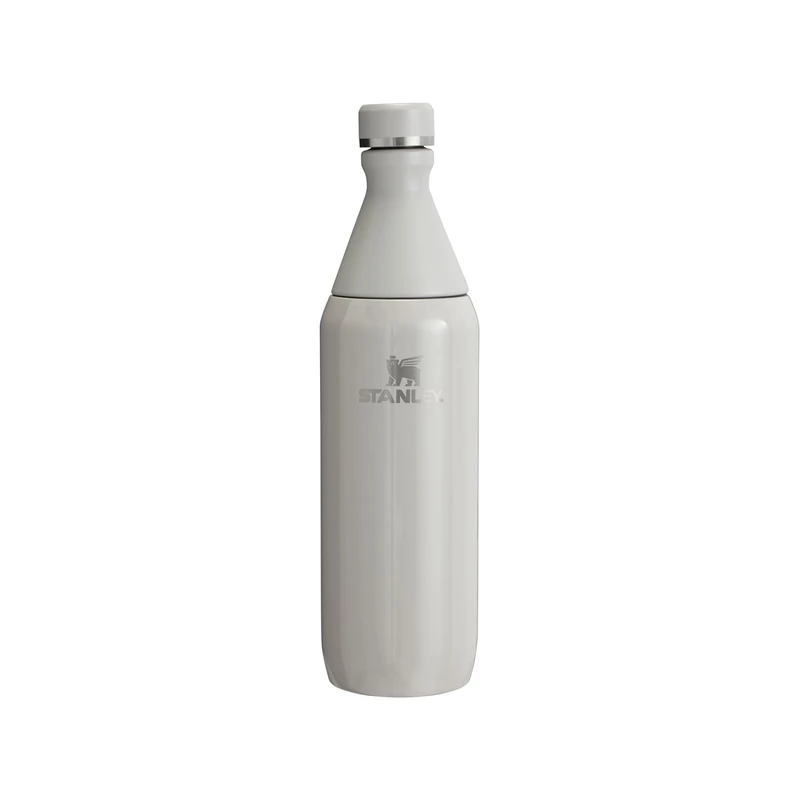 Stanley 1913 The All Day Slim Sports Water Bottle 0.6L - Cold for 6 Hours - Iced for 11 Hours - BPA-Free Recycled Stainless Steel Coffee Flask - Leakproof - Dishwasher Safe - Ash - Image 1
