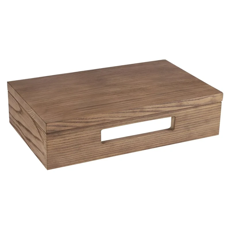Differnz Basin Top Oak Wood 40 x 25 x 10 cm - Bathroom Sink Cabinet - Wall Shelf Bathroom without Tap Hole - Wall Shelf with Cutout for Towel