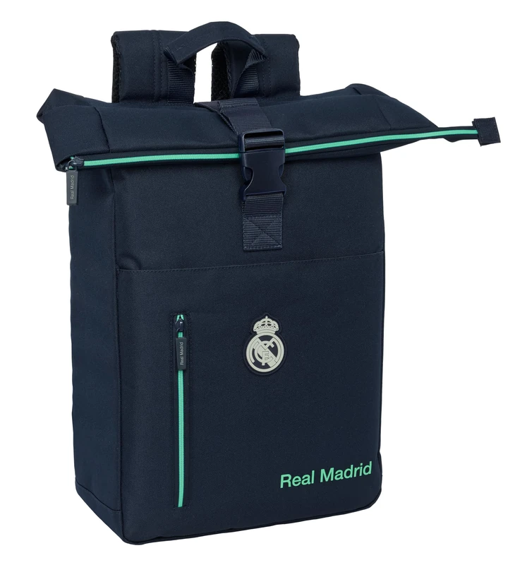 Real Madrid 2nd Team 25/26 – Backpack with Flap for 15.6 Inch Laptop, Ideal for Different Ages, Comfortable and Versatile, Quality and Resistance, 28 x 13 x 42 cm