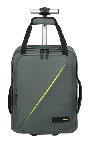 American Tourister Take2Cabin - Ryanair/Wizz Air/Vueling cabin bag 40 x 30 x 20 cm, 24.5 L, 1.50 kg, backpack on wheels, carry on luggage, aircraft backpack MS Underseater, green (Dark Forest)
