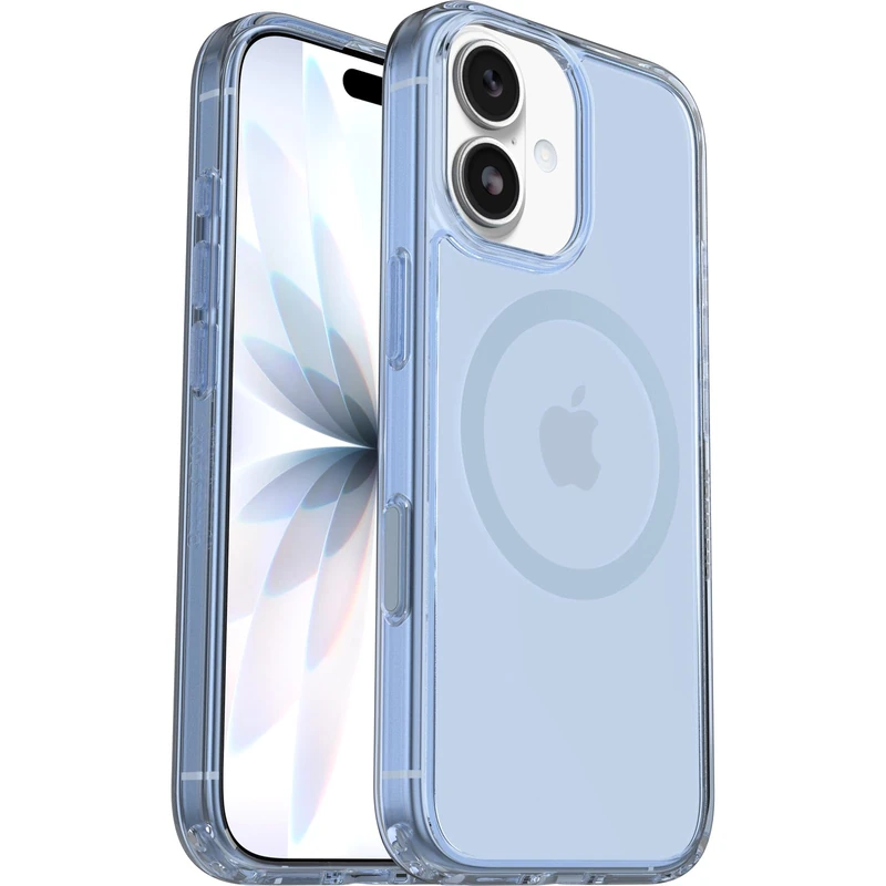 OtterBox Symmetry Series Clear MagSafe Case for iPhone 17, Shockproof, Drop proof, Protective Thin Case, 3x Tested to Military Standard, Clear/Blue