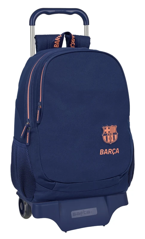 F.C.BARCELONA 2nd Equipment, School Backpack with Trolley, Ideal for Children of Different Ages, Comfortable and Versatile, Quality and Durability, 33 x 15 x 43 cm