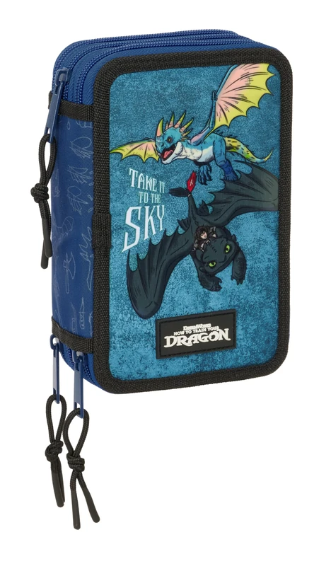 How to Train Your Dragon – School Pencil Case with 37 Tools Included, Children's Pencil Case, Ideal for Children from 5 to 14 Years, Comfortable and Versatile, Quality and Resistance, 12.5 x 5.5 x - Image 1
