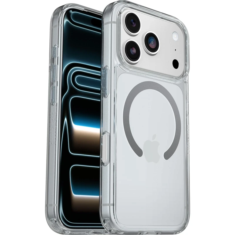 OtterBox Symmetry Series Clear MagSafe Case for iPhone 17 Pro, Shockproof, Drop proof, Protective Thin Case, 3x Tested to Military Standard, Clear