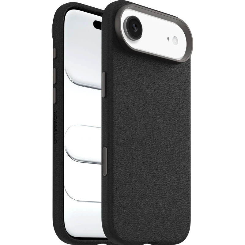 OtterBox Symmetry Series Cactus Leather MagSafe Case for iPhone Air, Shockproof, Drop proof, Protective Thin Case, 3x Tested to Military Standard, Black