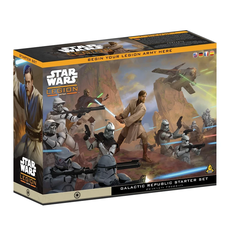 Asmodee | Star Wars: Legion - Galactic Republic Starter Set | Miniature Game | Ages 14+ | 2 Players | 90 Minutes Playing Time