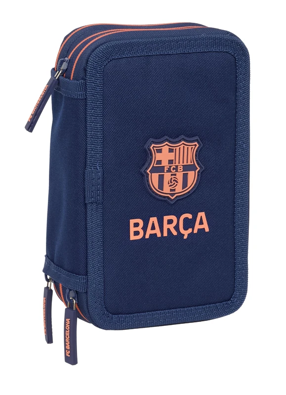 F.C.BARCELONA 2nd EQUIPMENT – School Pencil Case with 37 Tools Included, Children's Case, Children's Case, Ideal for Children from 5 to 14 Years, Comfortable and Versatile, Quality and Resistance