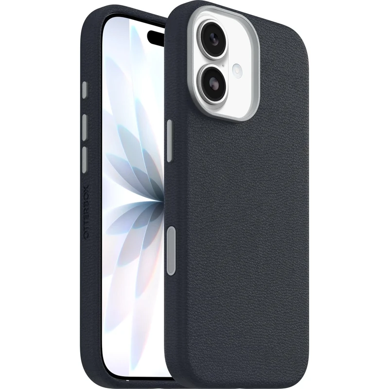 OtterBox Symmetry Series Cactus Leather MagSafe Case for iPhone 17, Shockproof, Drop proof, Protective Thin Case, 3x Tested to Military Standard, Blue