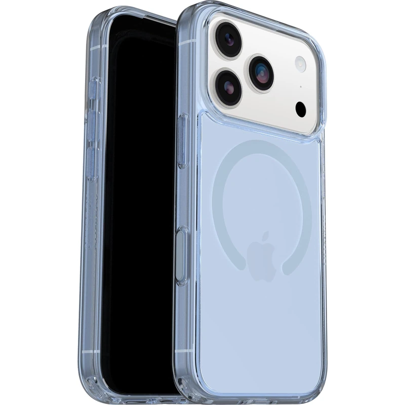 OtterBox Symmetry Series Clear MagSafe Case for iPhone 17 Pro, Shockproof, Drop proof, Protective Thin Case, 3x Tested to Military Standard, Blue