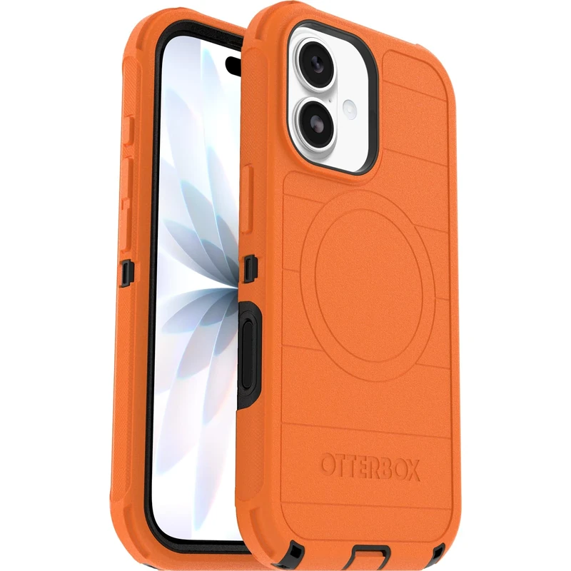 OtterBox Defender Series Pro MagSafe Case for iPhone 17, Shockproof, Drop Proof, Ultra-Rugged, Protective Case, 7x Tested to Military Standard, Orange, Non-Retail Packaging