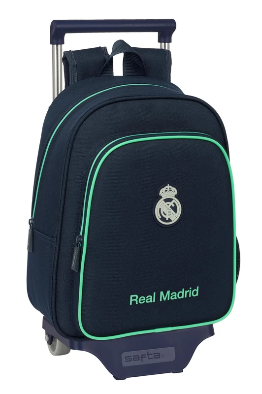 Real Madrid 2nd Team 25/26 – Children's Backpack with Trolley Safta 705, Ideal for Children of Different Ages, Comfortable and Versatile, Quality and Resistance, 27 x 10 x 33 cm