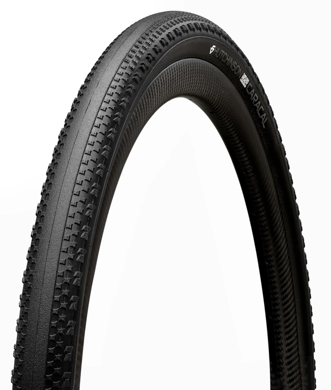 Hutchinson – Caracal – Dry Terrain Gravel Tyre – Hardskin – Mach Tread 3.0 – Folding Bead – Tubeless Ready – 700 x 45c – Black