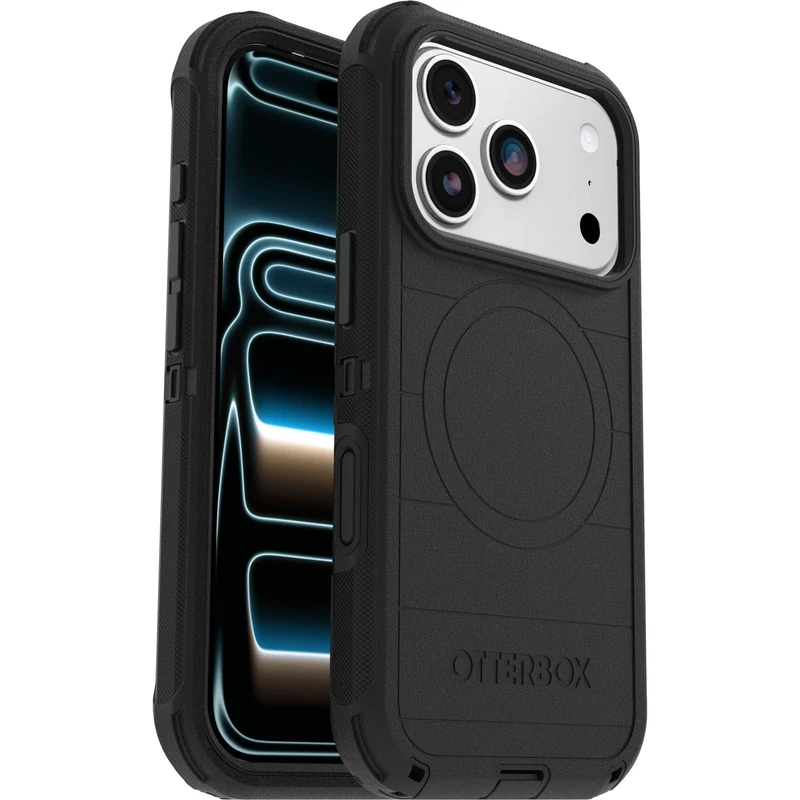 OtterBox Defender Series Pro MagSafe Case for iPhone 17 Pro, Shockproof, Drop Proof, Ultra-Rugged, Protective Case, 7x Tested to Military Standard, Black, Non-Retail Packaging