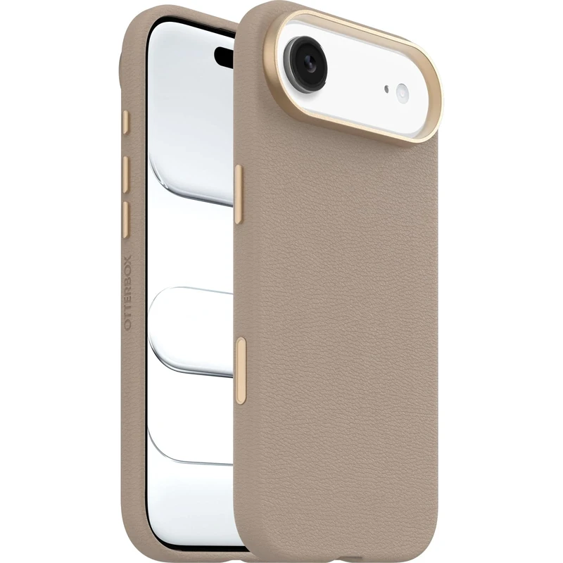 OtterBox Symmetry Series Cactus Leather MagSafe Case for iPhone Air, Shockproof, Drop proof, Protective Thin Case, 3x Tested to Military Standard, Grey