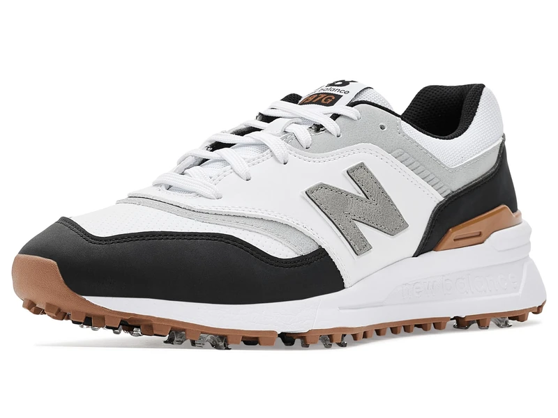 New Balance Mens 997 Golf, White/Black, 10 Wide