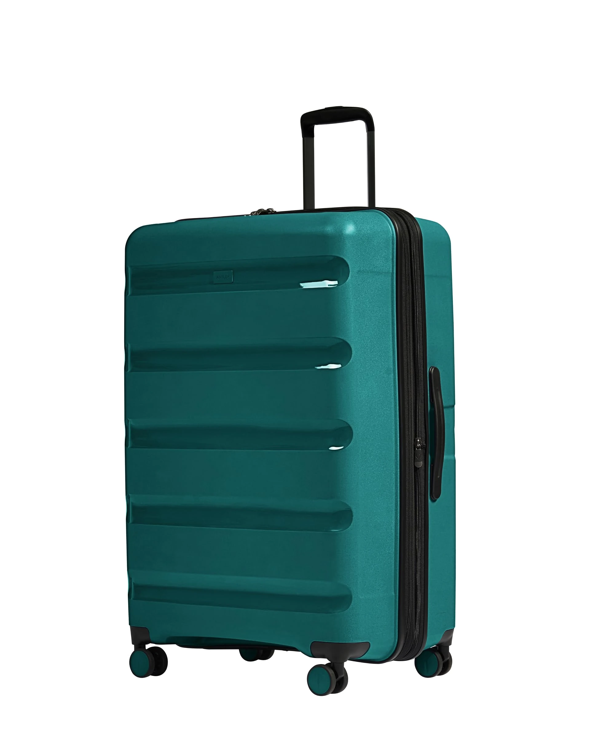 ANTLER - Logo Stripe Hard Shell Large Suitcase - Durable, Lightweight & Expandable Luggage, 4 Spinner Wheels - Adjustable Handle, TSA Lock, 78 cm - Deep Teal