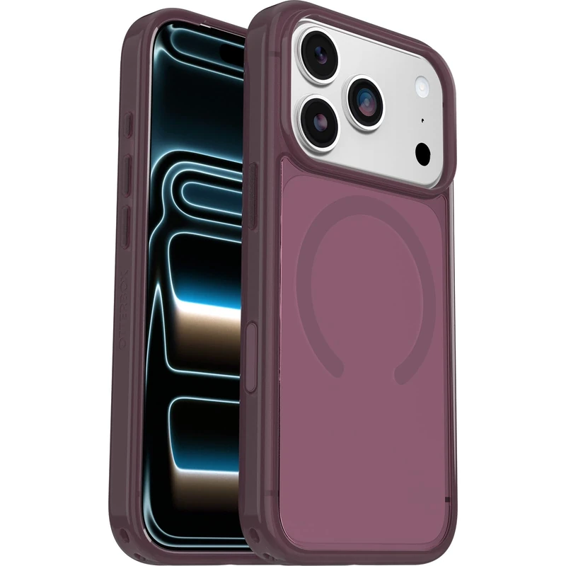 OtterBox Symmetry Series Clear MagSafe Case for iPhone 17 Pro, Shockproof, Drop proof, Protective Thin Case, 3x Tested to Military Standard, Clear/Pink
