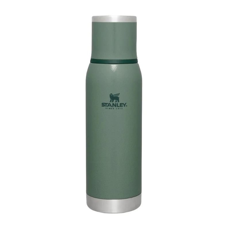 Stanley 1913 Adventure to-Go Thermal Flask 0.75L - 20 Hours Hot - 25 Hours Cold - Leakproof - Insulated Lid - BPA-Free Insulated Bottle - Dishwasher Safe - Coffee Flask - Hammertone Green