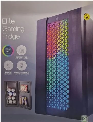 RA-HOMESTORE® New Version 10L Remote Elite LED Colour Changing Gaming Fridge Cooler, Mains Powered, Thermoelectric cooling, Convenient Size, Quiet Operation &Ffunction for Serious Gamers.