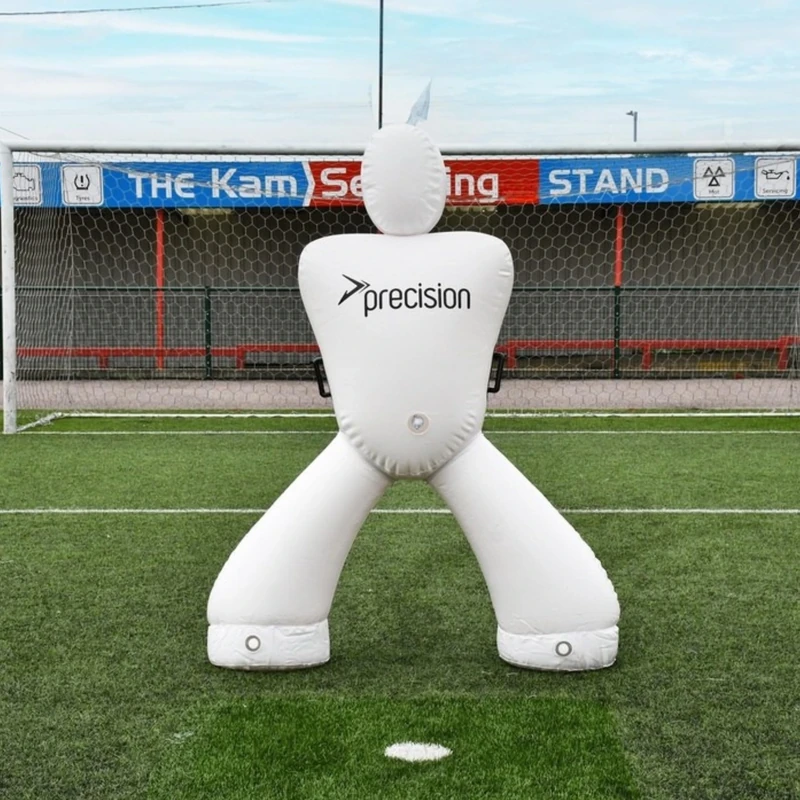 Precision Goliath Inflatable Mannequin 195cm, Durable PVC Football Training Aid for Positioning, Free Kick Soccer Practice, Easy Set-Up, White - Image 1
