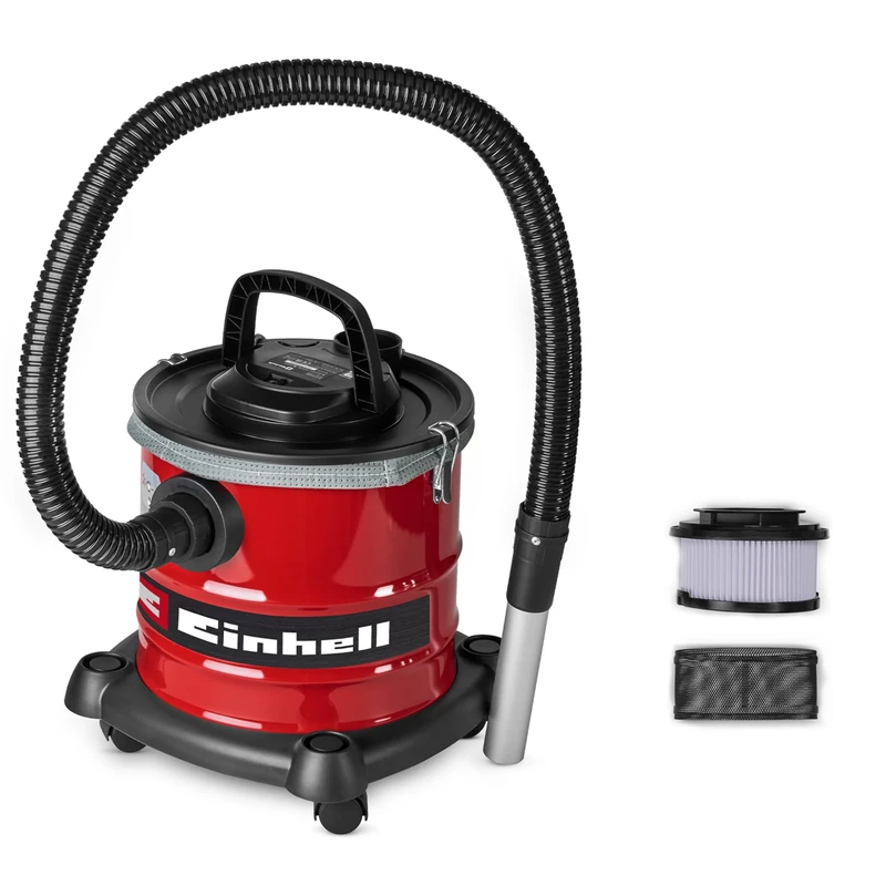 Einhell Ash Vacuum Cleaner 850W, 175 mbar Suction Power, 20L Collection Container, Pleated Filter, Fine Dust Pre-Filter, Blower Function, 1.2M Hose, 2M Cable TC-AV 2032 DW